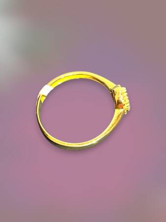 14 Ayar Pembe Taşlı Altın Yüzük - 8